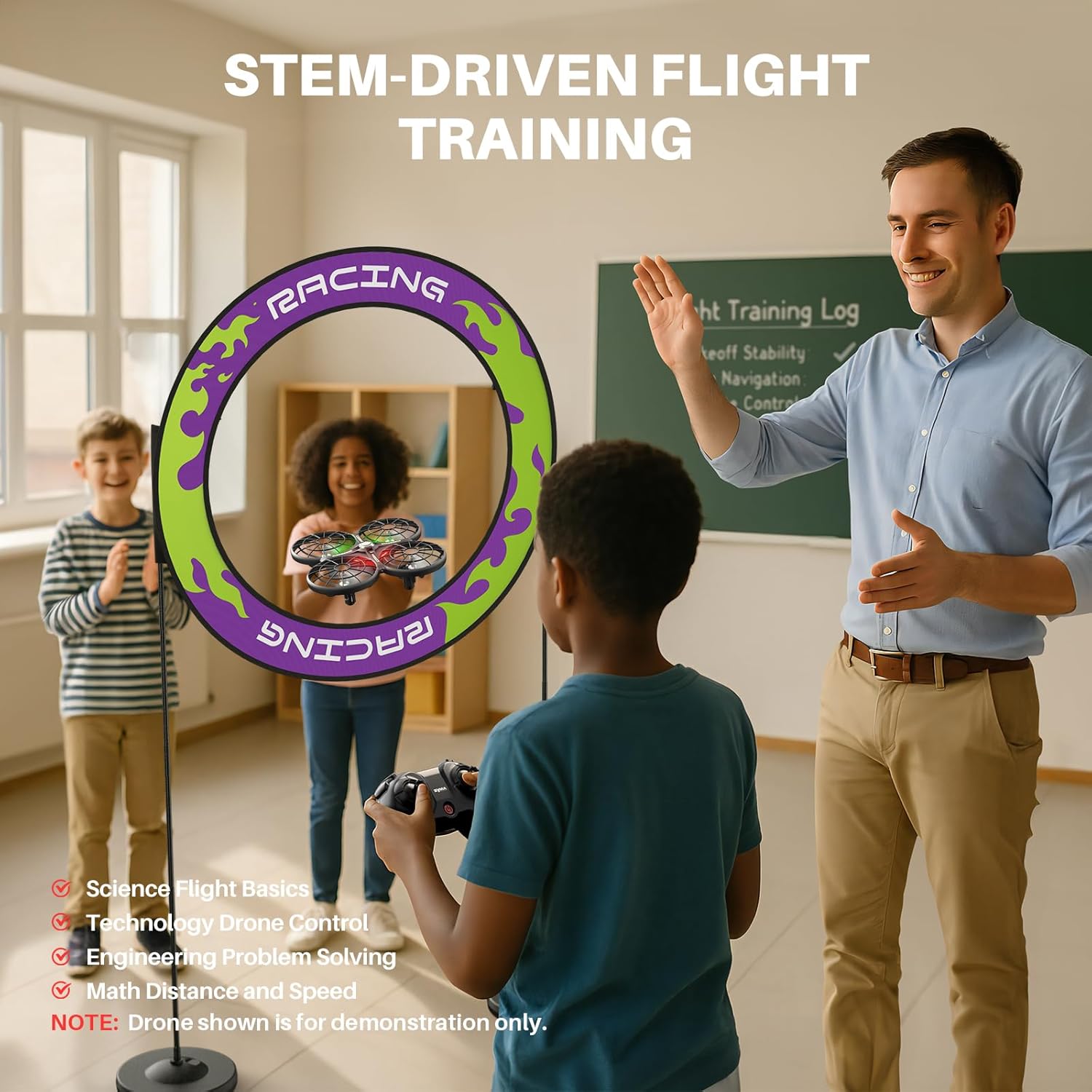 SYMA Drone & Obstacle Course Kit – Fun Indoor/Outdoor Drone Challenge Set for Kids & Beginners