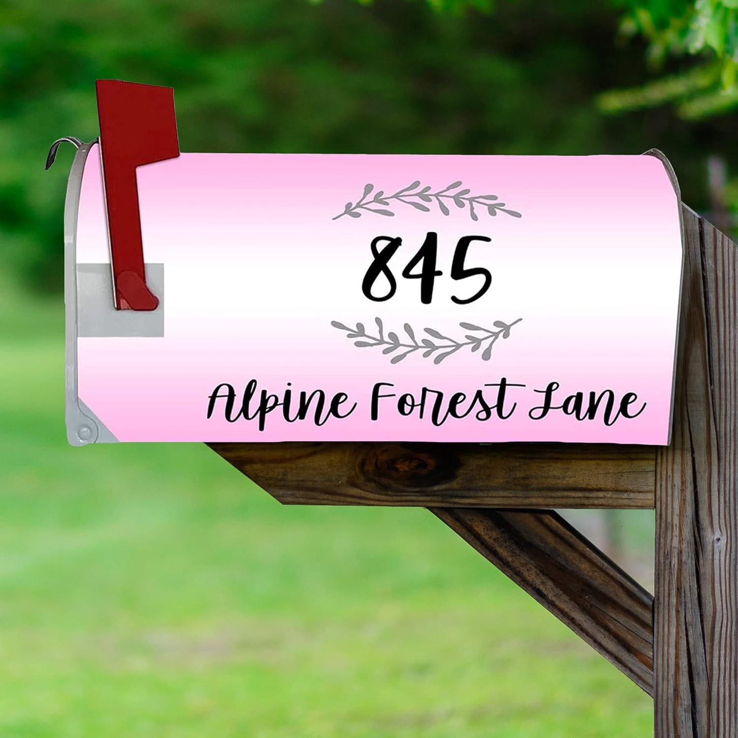 VWAQ Customized Mailbox Address Magnetic Cover - Plain Personalized Mailbox Decor - PMBM5 (Purple)