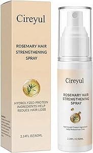 Hair Growth Spray with Rosemary Oil & Polygonum Multiflorum: Natural Hair Regrowth Anti Hair Loss Treatment for Women & Men Non-Greasy Scalp Care for Thinning Hair, All Hair Types 60ml