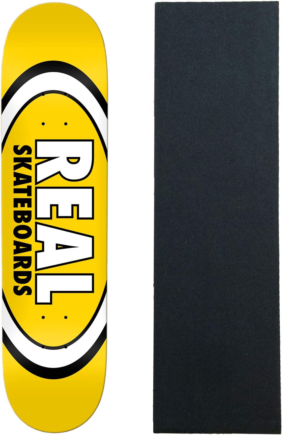 Real Skateboards Deck Classic Oval Yellow 8.06" x 31.8" with Grip