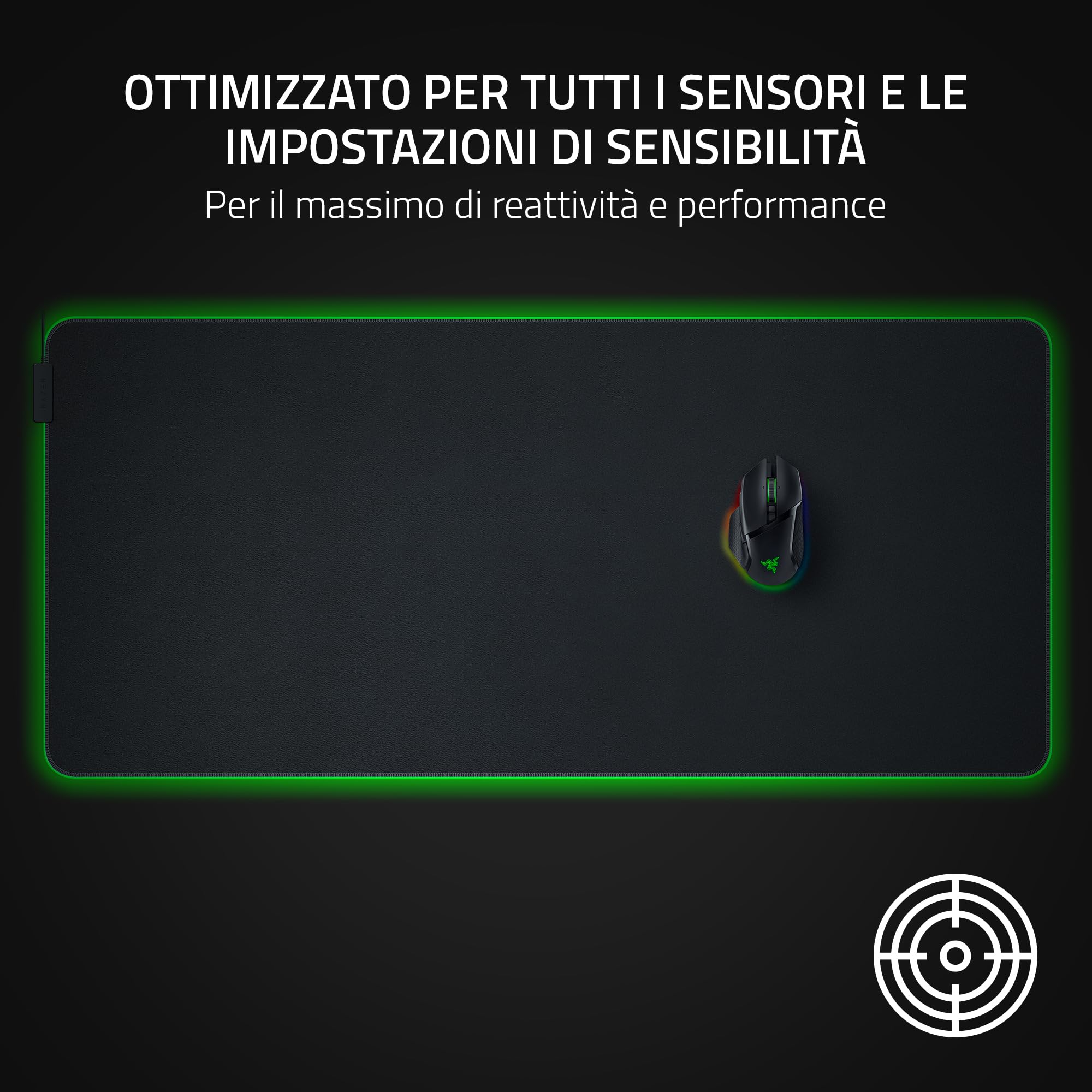 Razer Goliathus Chroma 3XL - Tappetino morbido per mouse da gioco (Superficie in tessuto microtesturizzato, Razer Chroma RGB, Ottimizzato per tutte le impostazioni di sensibilità e i sensori) Nero