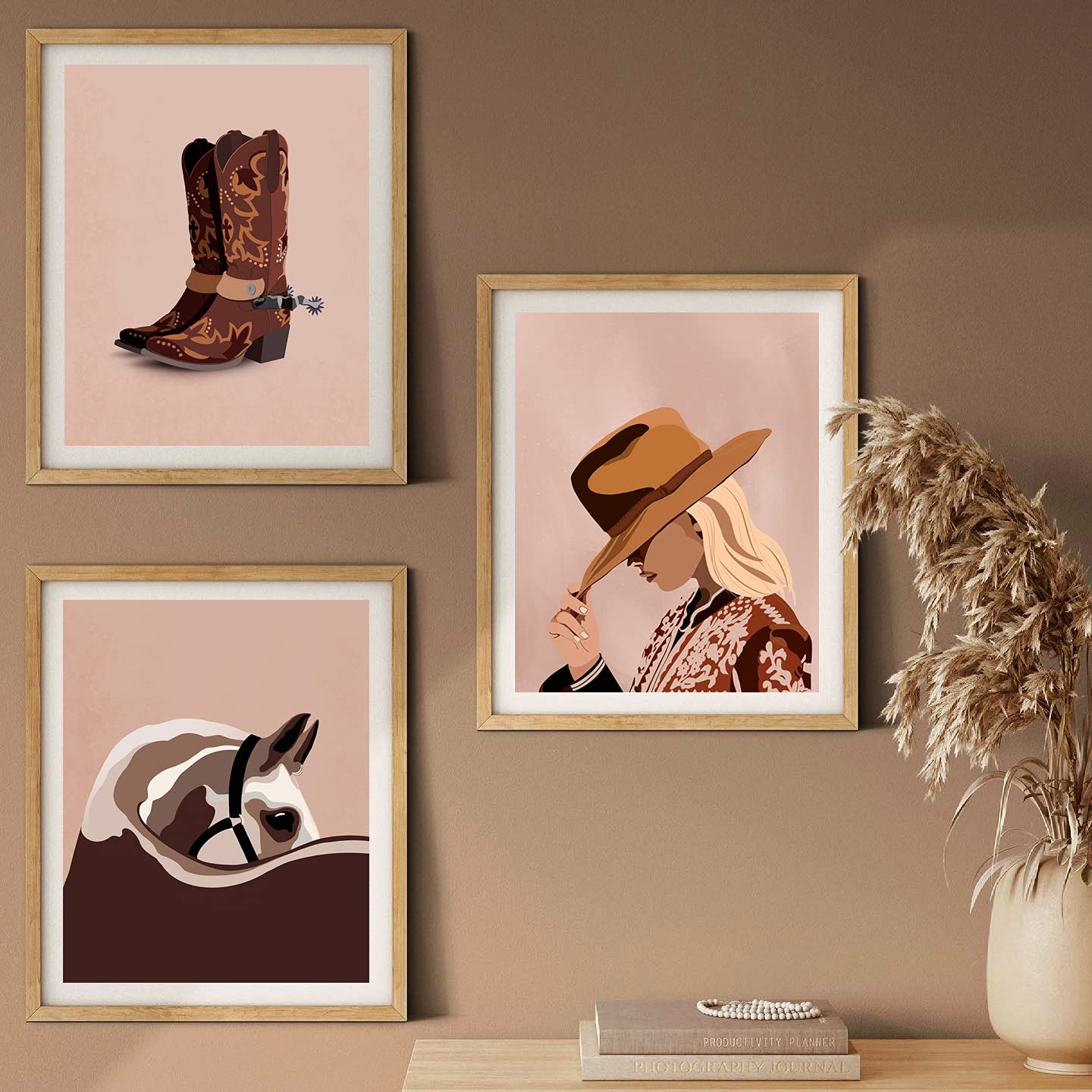 Publicité Imprimée Vintage Cowtown – Bottes De Cowboy Imprimé – Décoration Murale