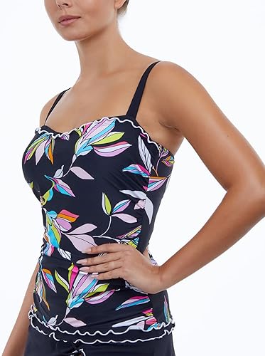 Miniatura 3 de Profile by Gottex Top Tankini Mujer D Monaco Estampado Negro 32, Negro