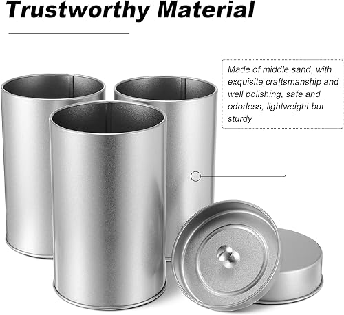 Miniatura 3 de Paquete de 10 recipientes de té con tapa doble hermética, caja de lata de 12 onzas, recipiente de té de hojas sueltas, recipiente de bolsa de té,