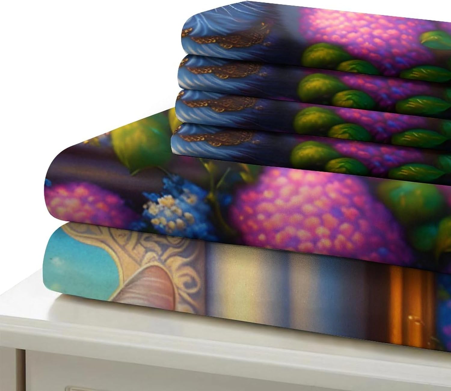 Colorful Animals Three Piece Suit Cartoon Quilt Cover Set - Super Soft Bedding Set for Kids with Pillowcase - Lightweight and Breathable Microfiber Bed Linens