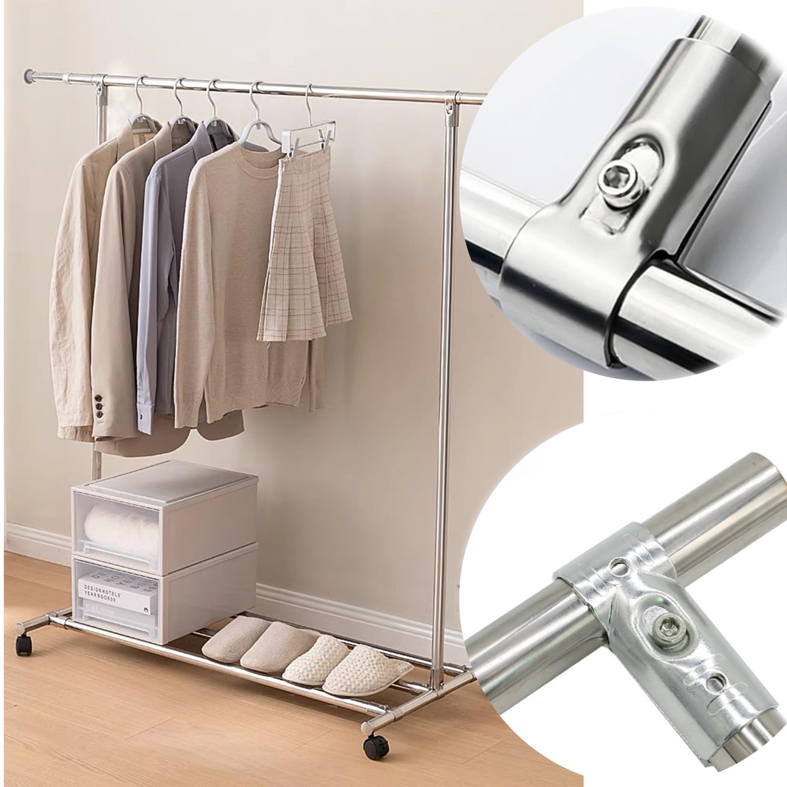 T-Rohrschellen, robuste verzinkte Stahlverbinder mit Schrauben und Muttern, Kettenglied-Zaun-Eckbefestigung, Endschiene, T-Klemme, passend für 32 mm Außendurchmesser, 12 Stück
