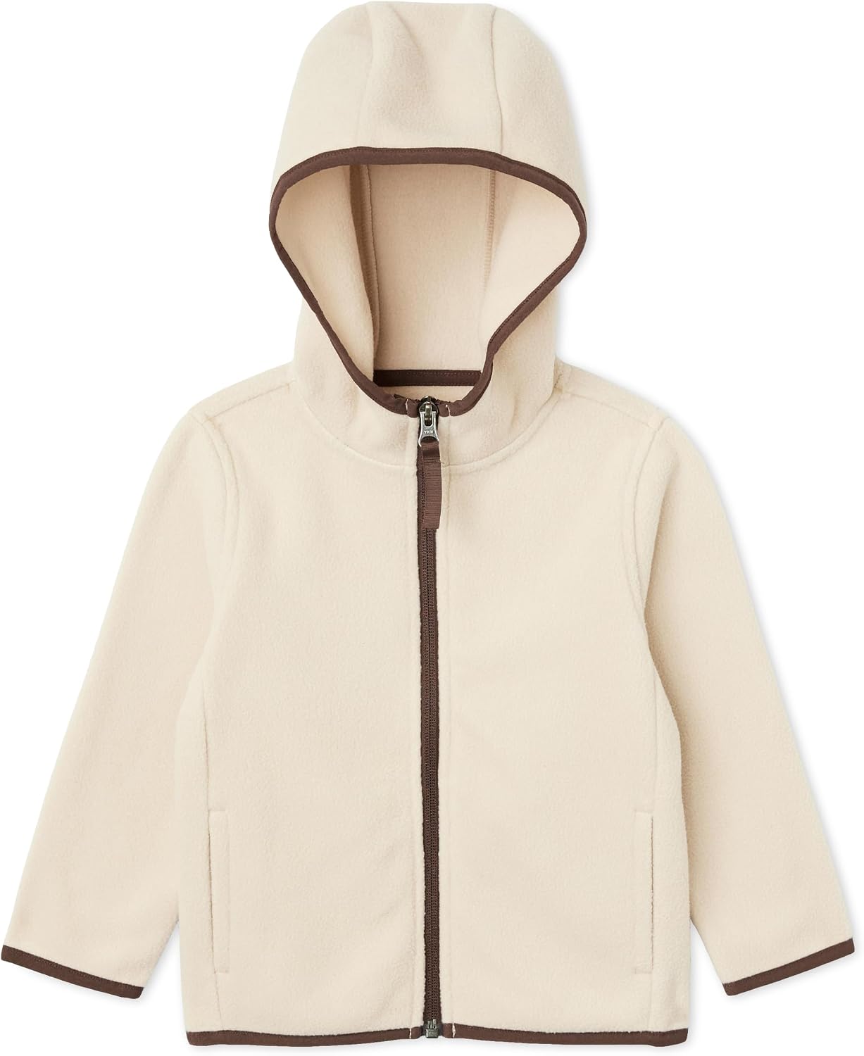 Amazon Essentials Boys and Toddlers' Polar Fleece Full-Zip Hooded Long Sleeve Insulated Coat Jacket