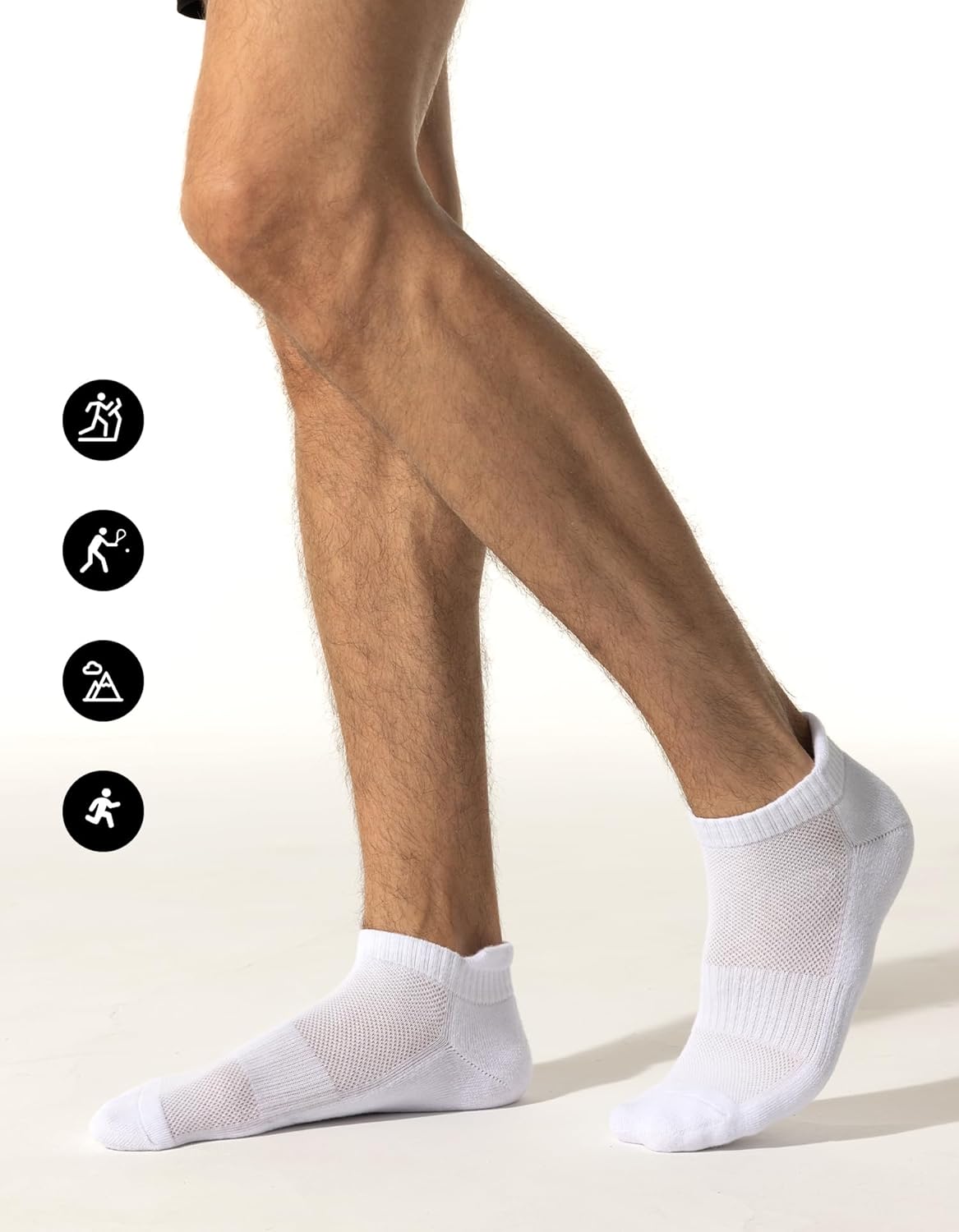 CLOSEMATE 7 Pairs Ankle Athletic Running Socks for Men Women - Comfortable Cotton Cushioned and Anti-Blister - Image 5