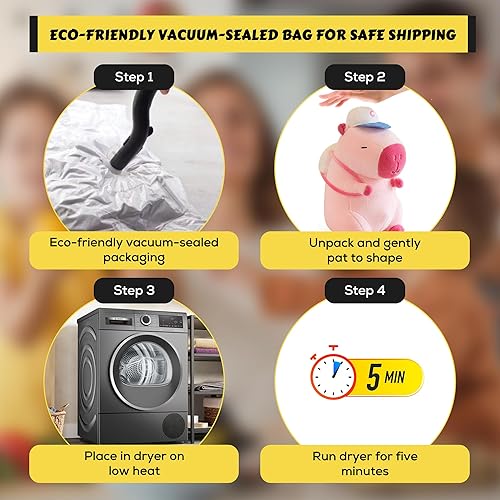 Miniatura 22 de Juguete de peluche Capybara de 9.8 pulgadas con mochila de tortuga, lindo animal de peluche, linda muñeca para niños, para niñas/niños, animales