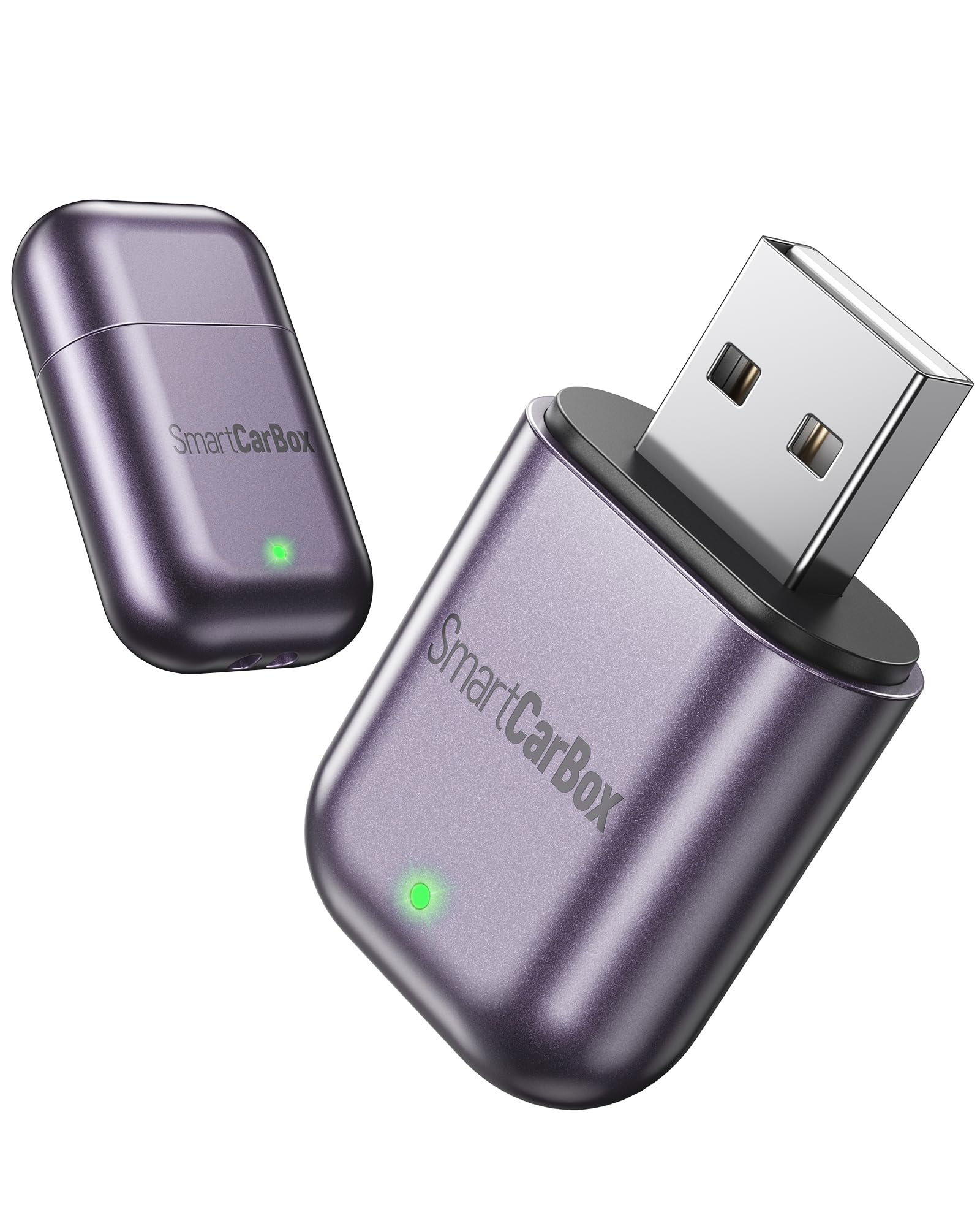 Burnt Sugar Wireless Carplay Adapter for iPhone 2026 Upgraded, Ultra-Mini USB for Apple Car Play Convert Wired to Wireless, Stable Low-Lag GPS Plug &amp; Play for iOS 10+ &amp; Cars from 2016+ (Bluish Purple)