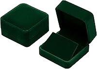 Vista 4 de Cajas de regalo de pendientes de terciopelo Joyero (verde)