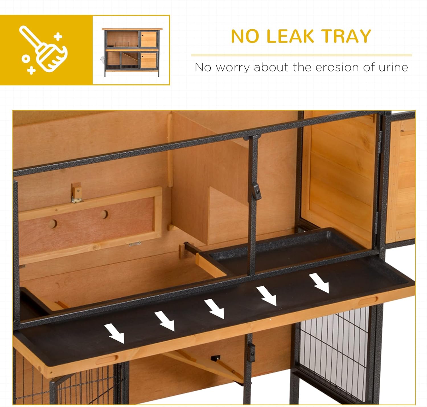 Large 2-Story Wooden and Metal Guinea Pig Playpen