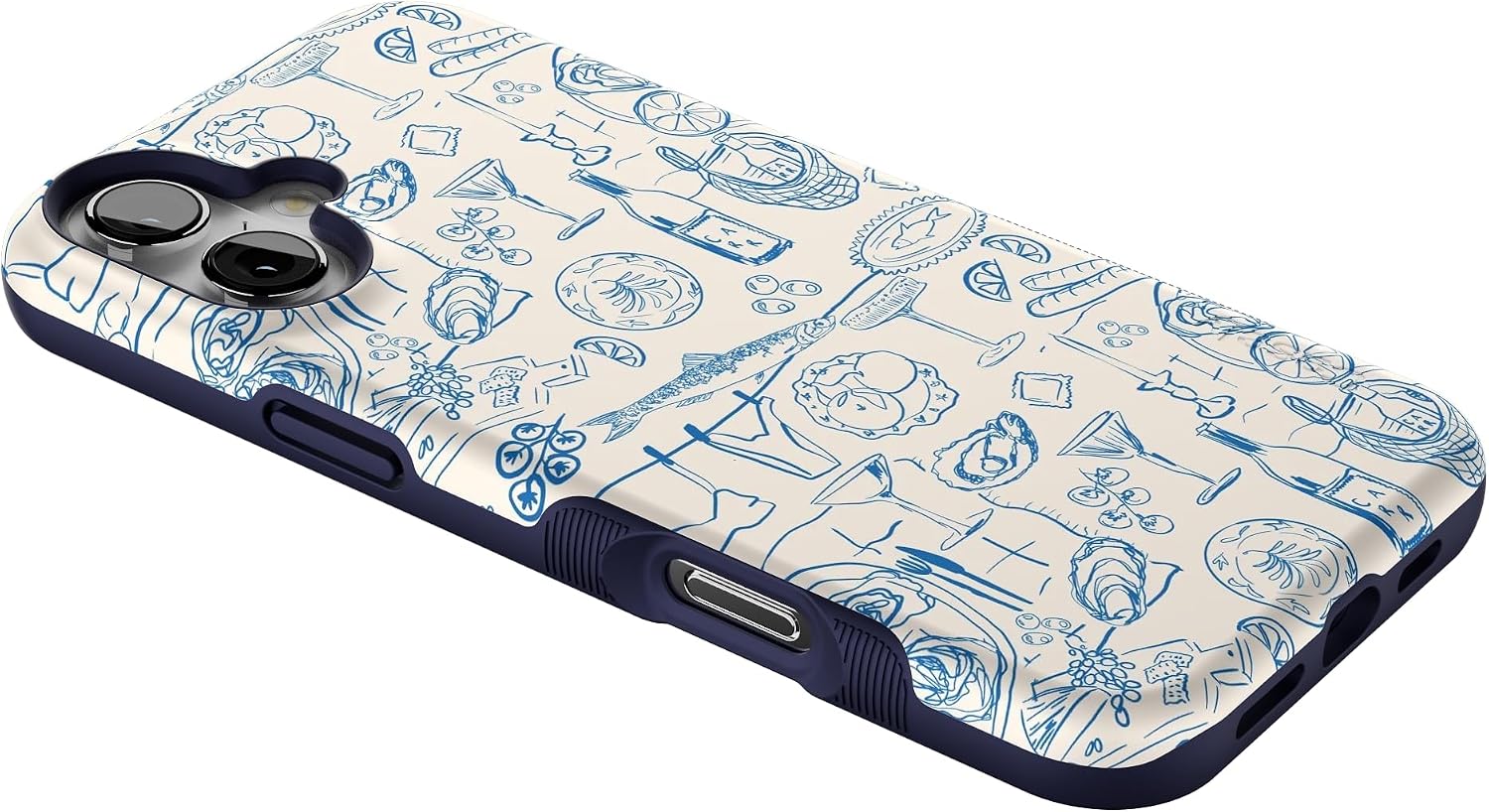 Casely iPhone 16 Plus Case | Amalfi Aperitivo | Dolce Vita | Bold Protective Design | Compatible with MagSafe