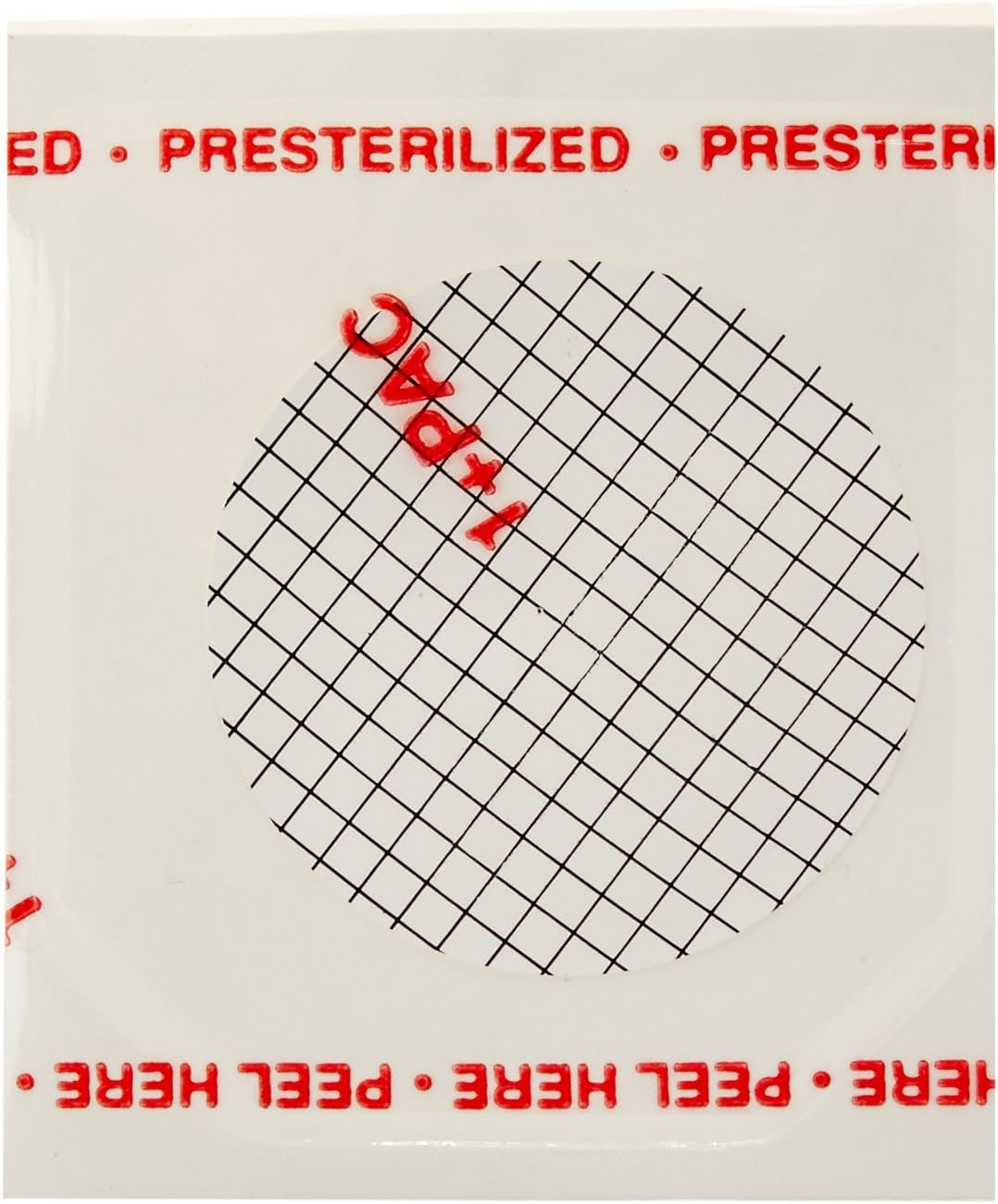 Maine 1215230 MicronSep Mixed Cellulose Esters Membrane Filter Without Pad, White/Black Grid, Sterile, 0.45µm Pore Size, 47mm Dia, Pack of 200