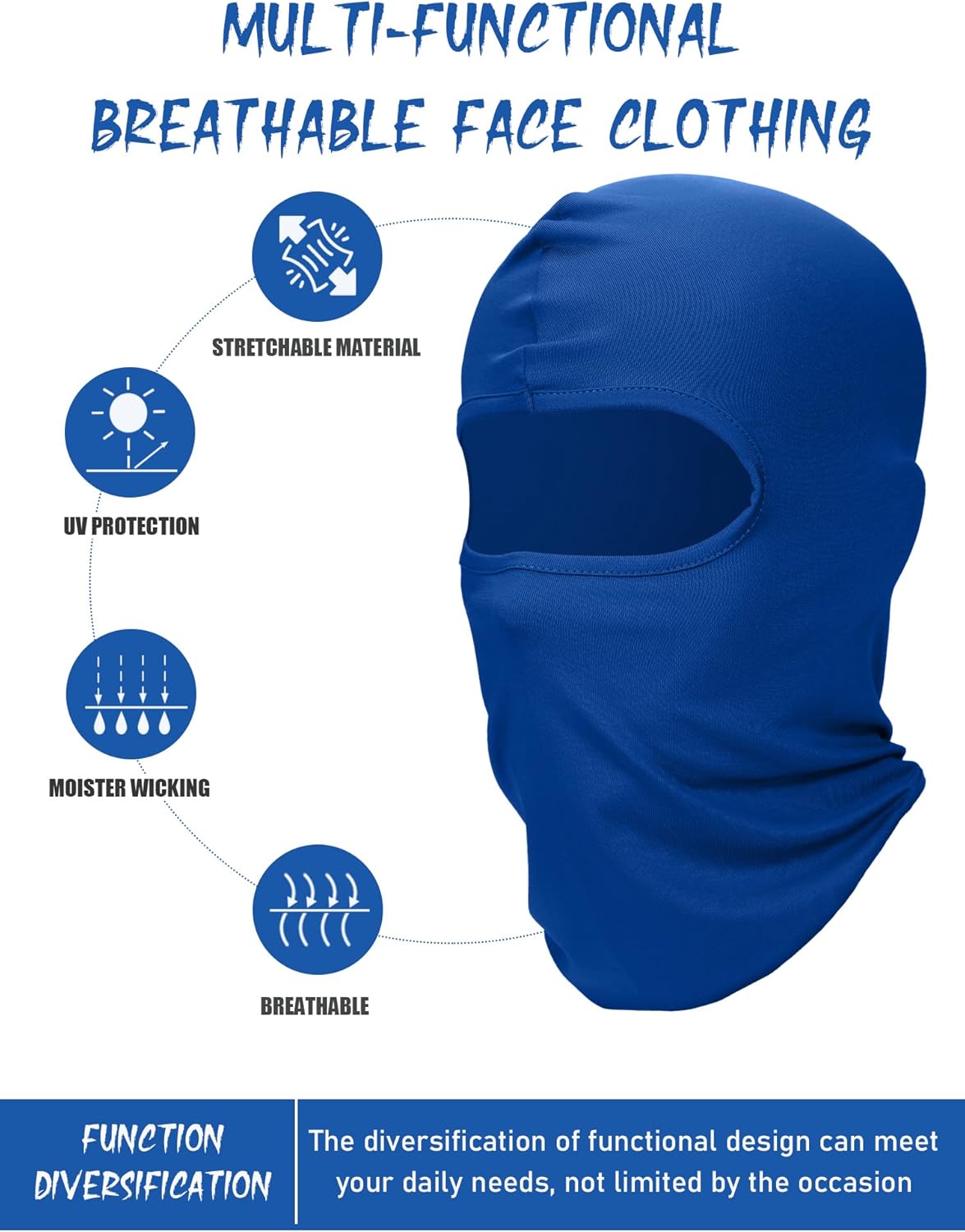 SATINIOR 9 Pack Ski Mask for Men Balaclava Full Face Shiesty Mask Breathable Summer Windproof Hood for Motorcycle Snowboard - Image 3