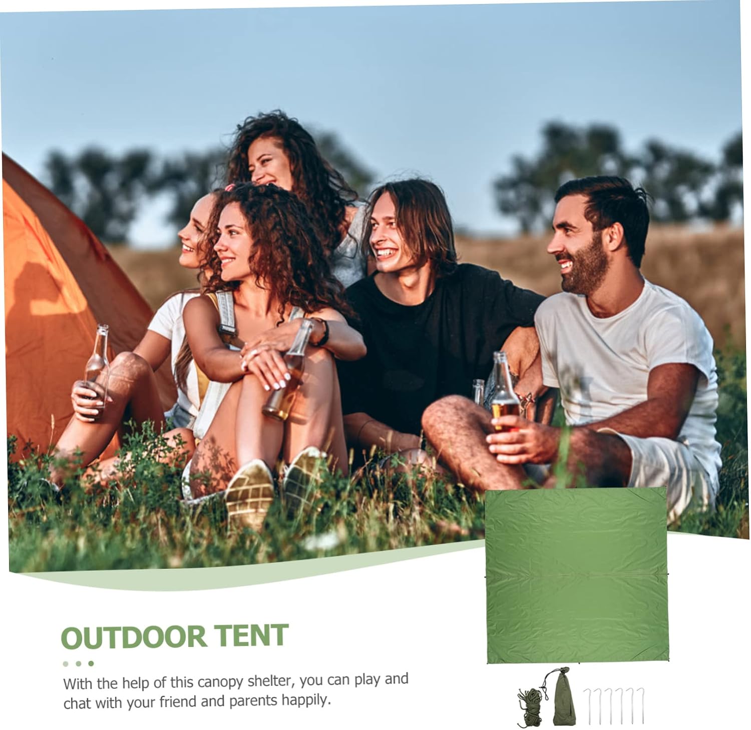 VICASKY Season Outdoor Tent Waterproofing Tent Accessory Tarp for Camping Hiking Supply