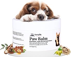 Dog Paw Balm Butter – Natural Paw Cleaner Balm with Shea Butter, Argan Oil & Oatmeal – Anti-Fungal Paw Cream for Dogs and Cats – Moisturizing Paw Butter for Dogs – 50g