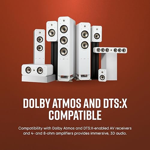 Miniatura 5 de Polk Signature Elite ES15 - Altavoz de estantería, audio de alta resolución, compatible cDolby Atmos y DTSX, tweeter de 1 pulg y woofer de 5.25