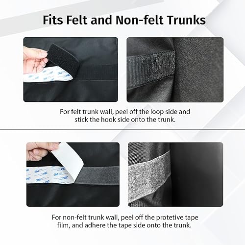 Miniatura 4 de Organizador de maletero de lujo para coche pequeño SUV, organizador de maletero colgante para asiento trasero, bolsa de almacenamiento plegable