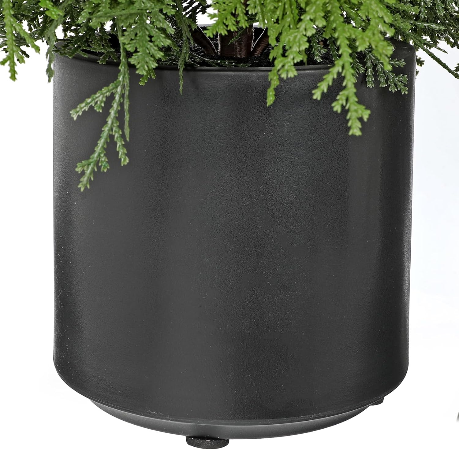 3FT Artificial Cedar Topiary Tree, Real Touch Fake Cedar Topiary Tree Potted Plants for Home Office Front Porch Garden Entryway Indoor Outdoor Evergreen Decor - Image 6