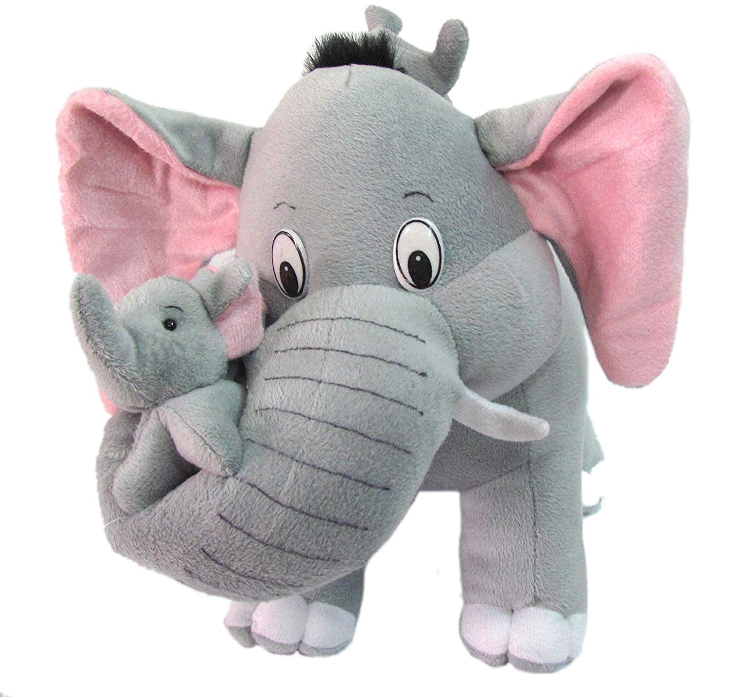 HUG 'n' FEEL SOFT TOYS Soft Toys Long Soft Lovable hugable Cute Giant Life Size Toy Bear Plush & Stuffed Toys (ELEPAHNT with Baby) Lovely Teddy
