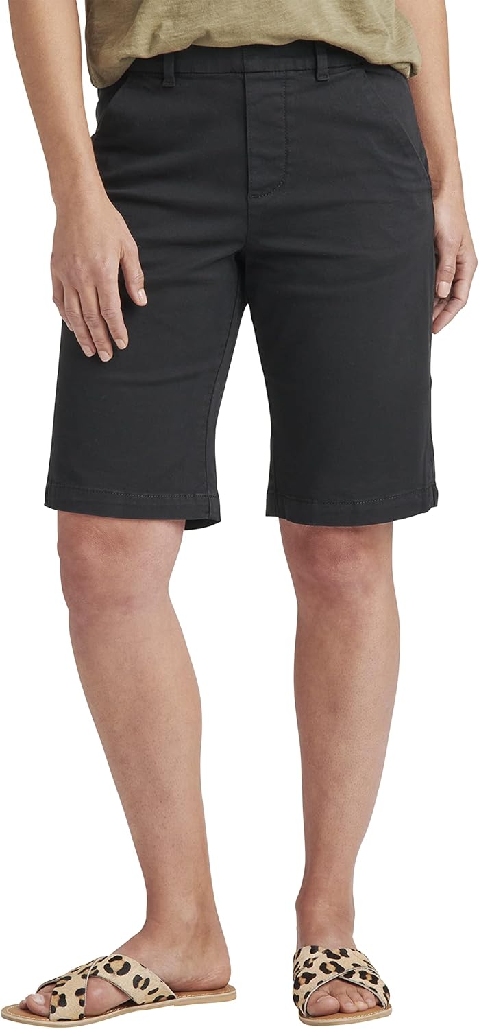 Jag Jeans Womens Petite Maddie Mid Rise Bermuda Pull-on Short - Legacy