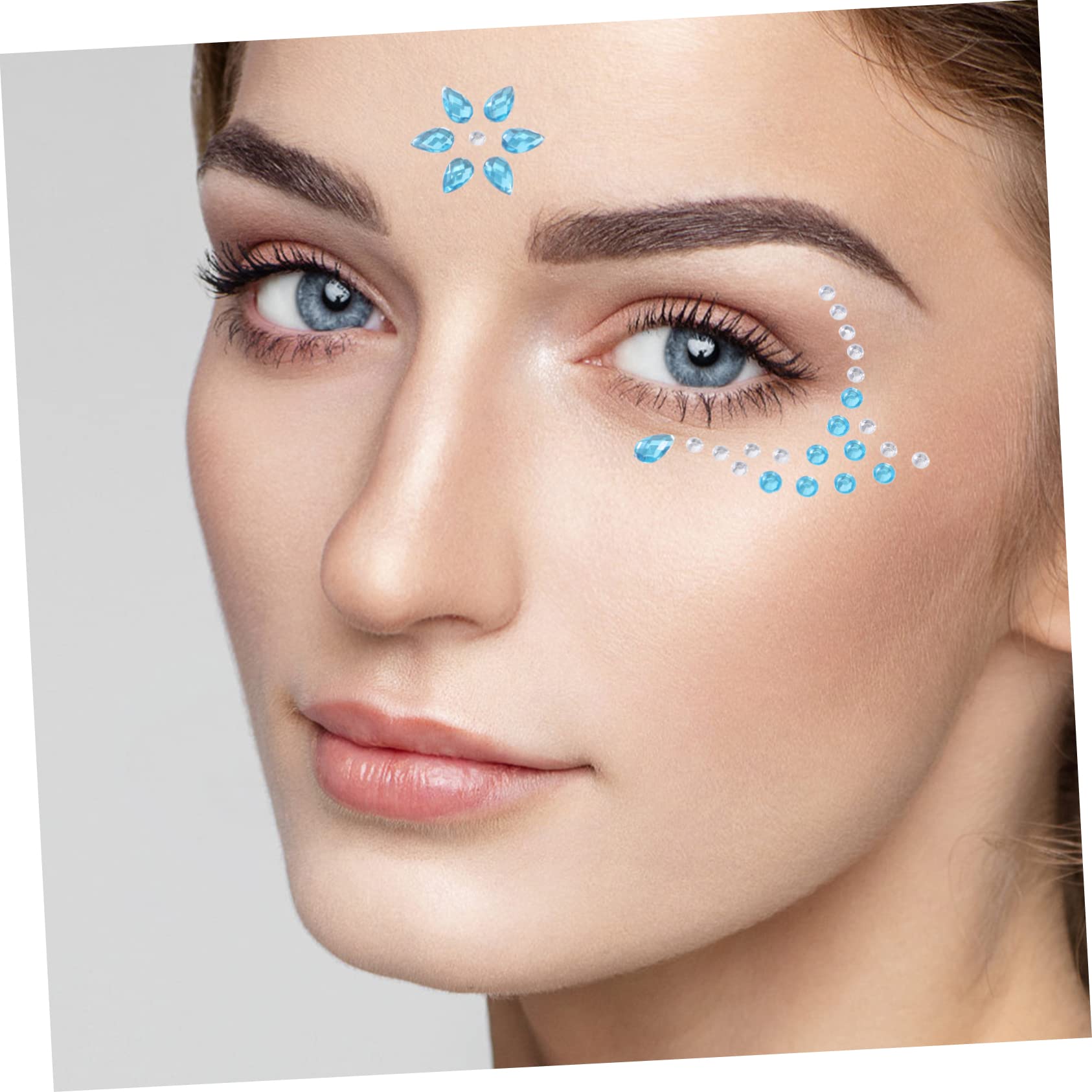 Healvian 32fogli Gemme Adesive Per Viso e Corpo Stick Face Jewels Brillantini Per Festival Halloween Cosplay e Feste Mascherate Design Variegato Per Decorazioni Uniche