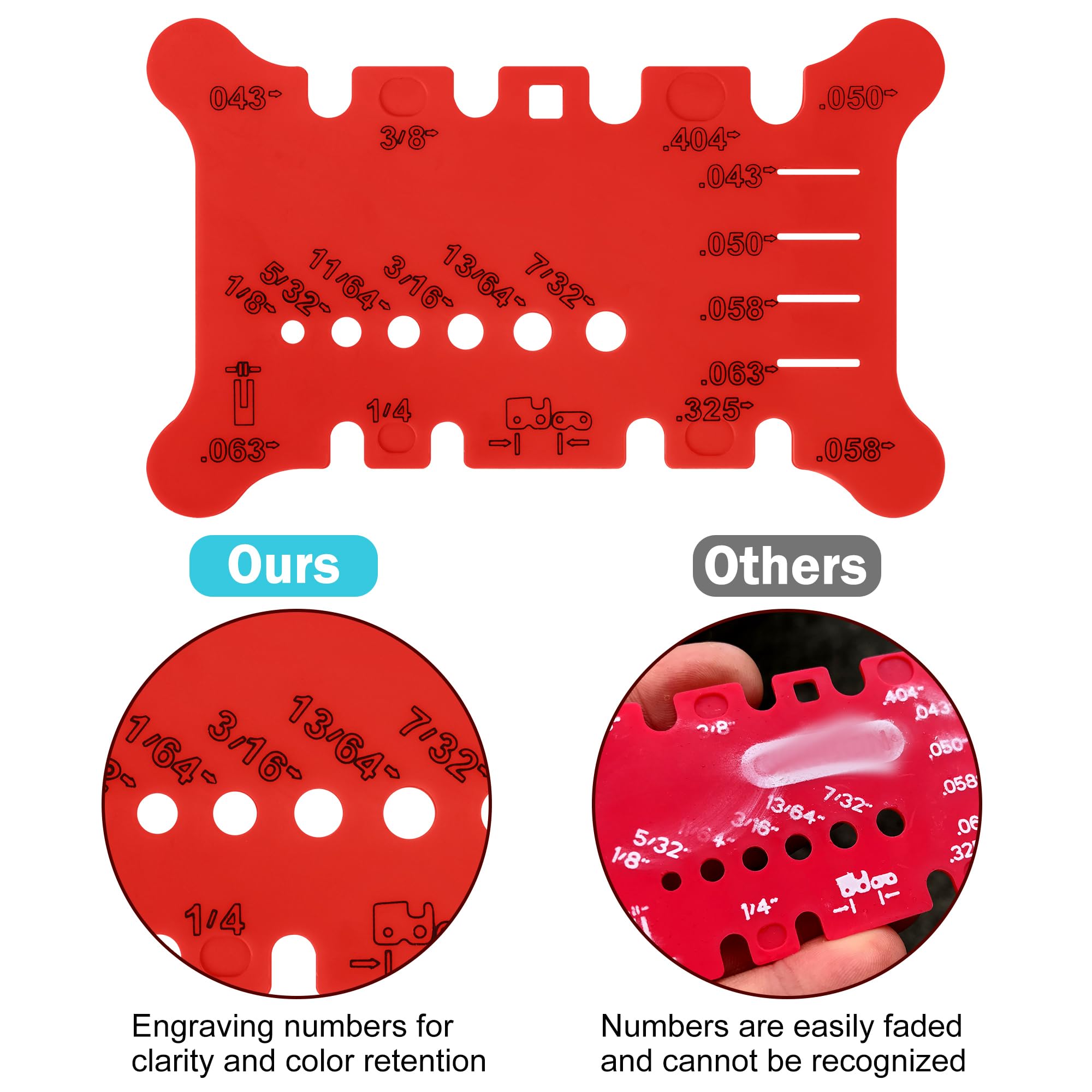 Shupakul 8 Pack Chainsaw Bar Gauge Tool Chainsaw Chain
