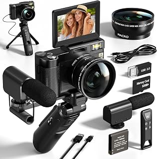 48MP Digital Cameras for Photography, 4K Video/Vlogging Camera for Vloggers, Autofocus Flip Screen Cameras for Photograph... Price In India