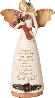 Pavilion Gift Company- Sympathy - 9" Angel Figurine Religion Faith Religious Grief Bereavement Memorial Sympathy Funeral Remembrance Home Decor