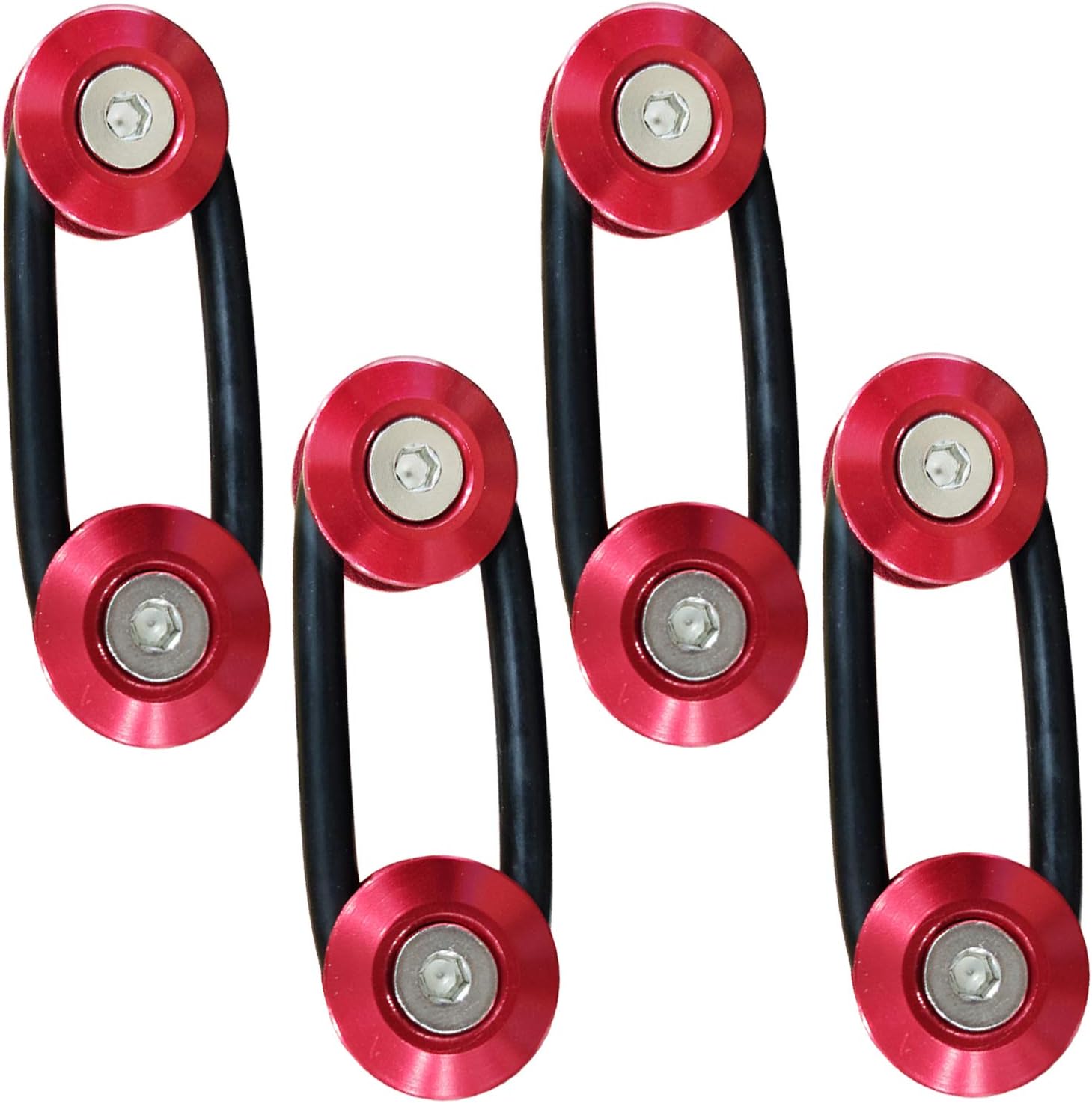 Modengzhe 4 Pairs Aluminum Car Bumper Fastener, Quick