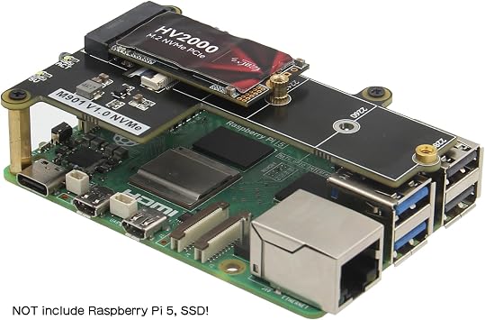 Geekworm M901 PCIe to M.2 HAT Key-M NVMe SSD PIP Board for Raspberry Pi 5