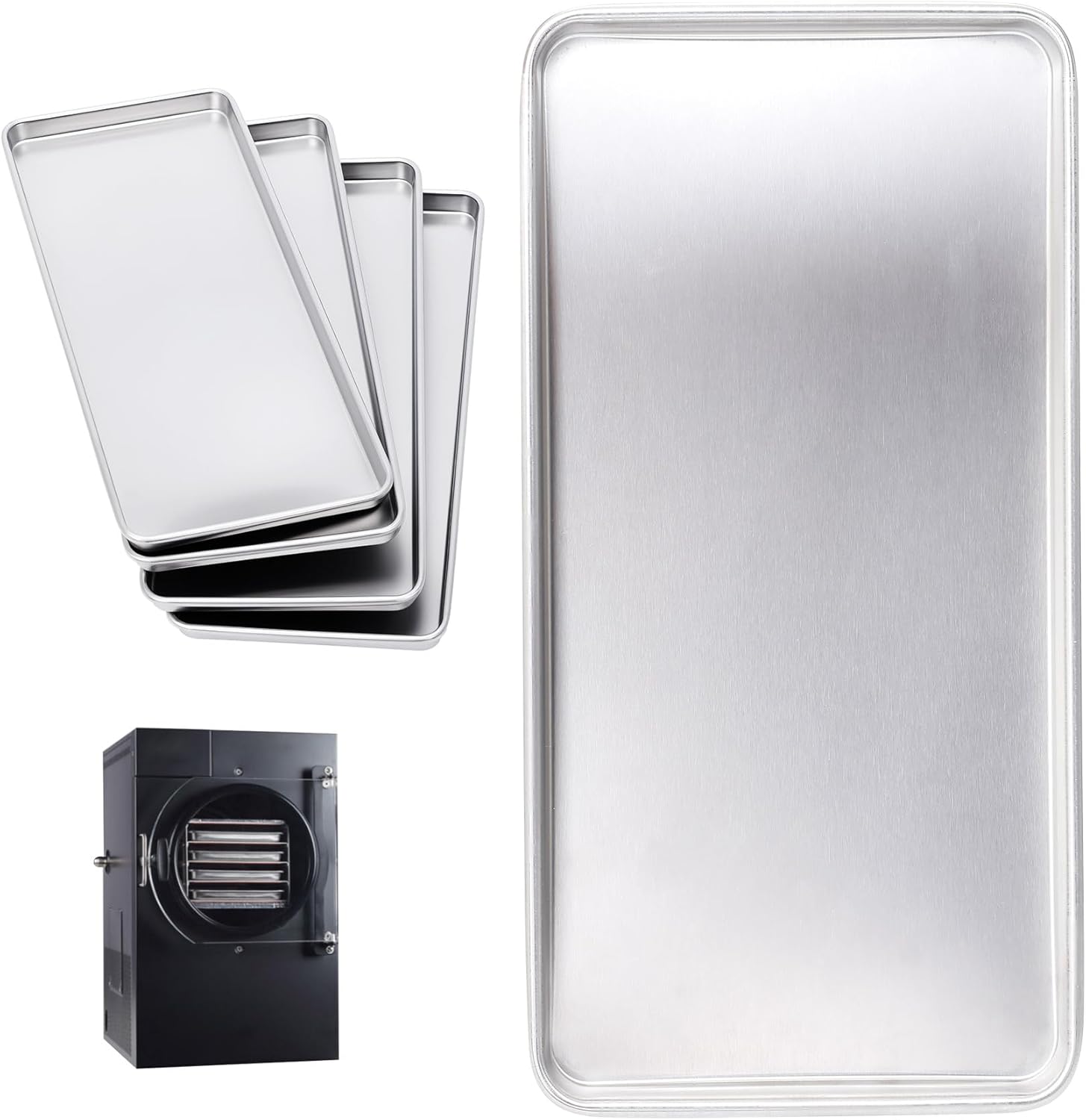 Harvest Right Freeze Dryer Trays,5 Pack - 304 Stainless Steel Replacement for Medium,Small | Food Grade,Dishwasher Safe Metal Trays