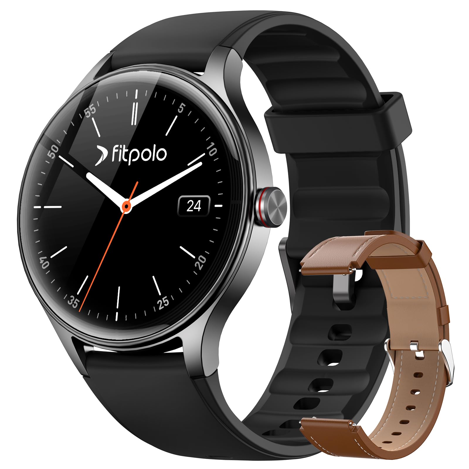 Smart Watch for Men Women Bluetooth Call, AMOLED Ultra-HD Screen AI Voice Smartwatch, Fitness Watch with Step/Sleep/Heart Rate Monitor, 120+ Sports Modes, IP68 Waterproof, for iPhone/Samsung/Android