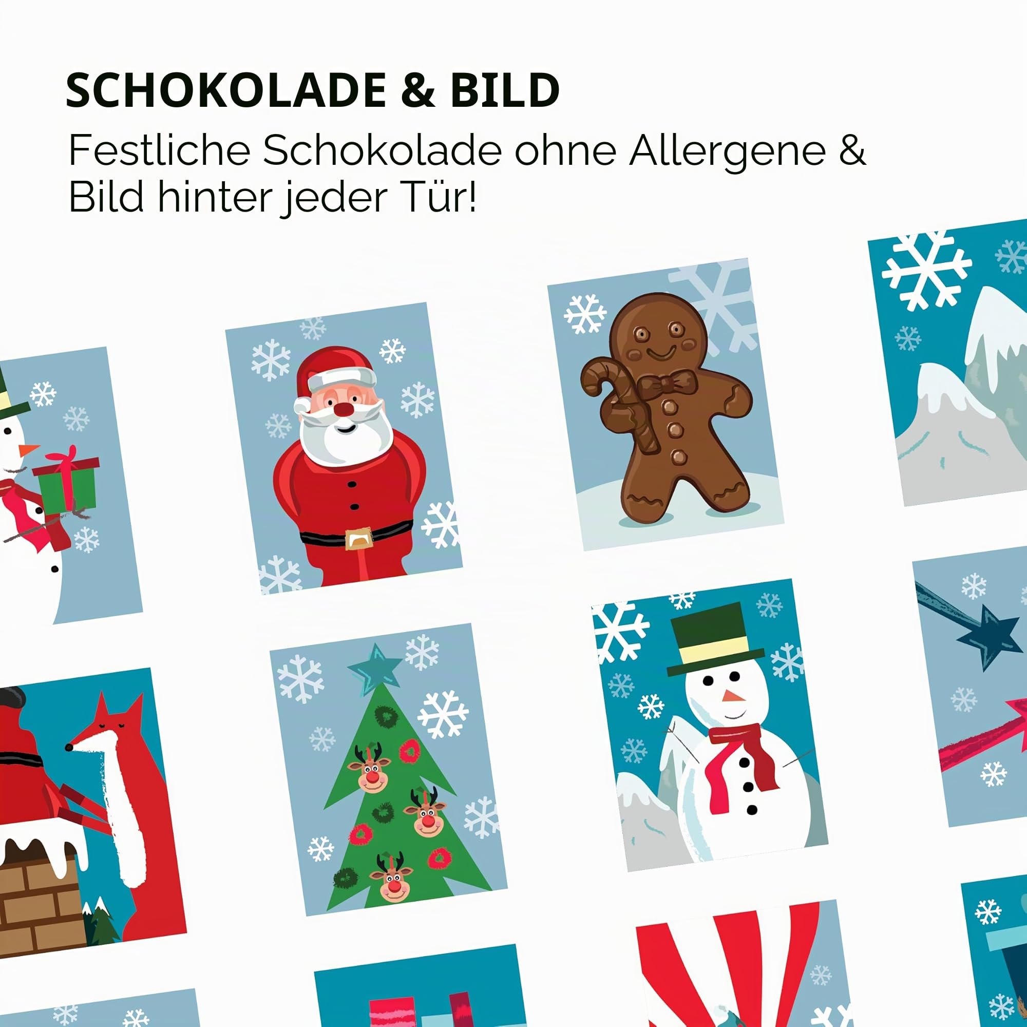 Moo Free White & Milk Chocolate Alternative Advent Calendars (Blau - Weiße Schokolade Alternative)
