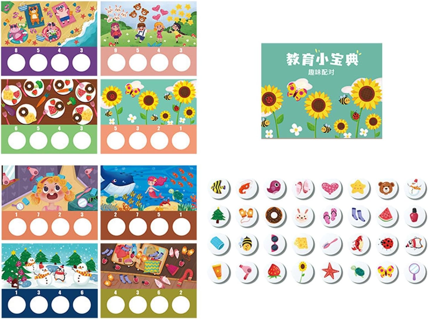 Toy Reusable Sticker Book Party Supplies Preschool Learning Activities Activity Book for Birthday Gifts Boys Girls Children