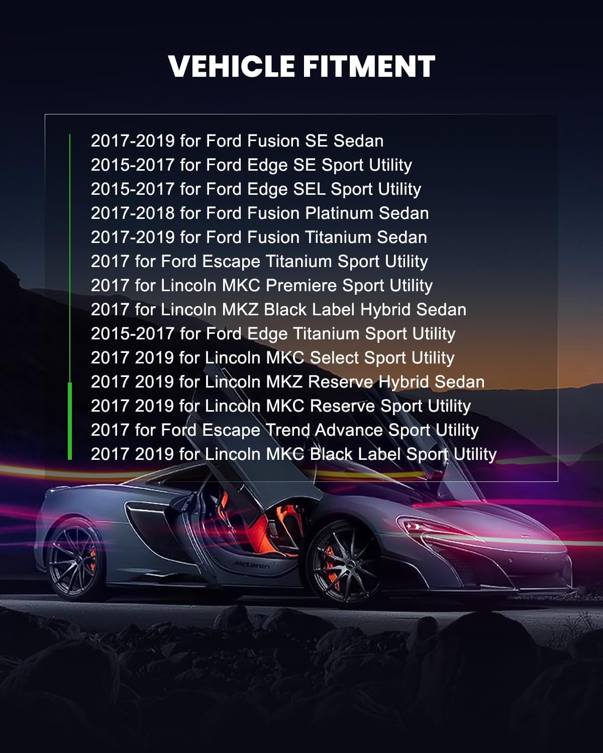 SCITOO 4Pcs 6 Holes Fuel Injectors fit for Ford for Escape for 2017, for Ford for Fusion for 2017 2018 2019, for Lincoln for MKC for 2017 2019, for Lincoln for MKZ for 2017 2019, FJ1282 2-39349 67890