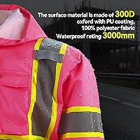 Vista 4 de Chaqueta de seguridad de alta visibilidad ANSI/ISEA Chaqueta reflectante estándar con bolsillo y cremallera