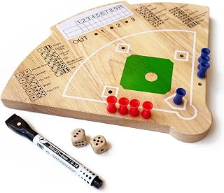 Baseball Board Game, Oak Made Leisure Game for All Ages Sport Wooden Adult Battle Table Game for Family Party Holiday Coffee Travel Time Gameboard