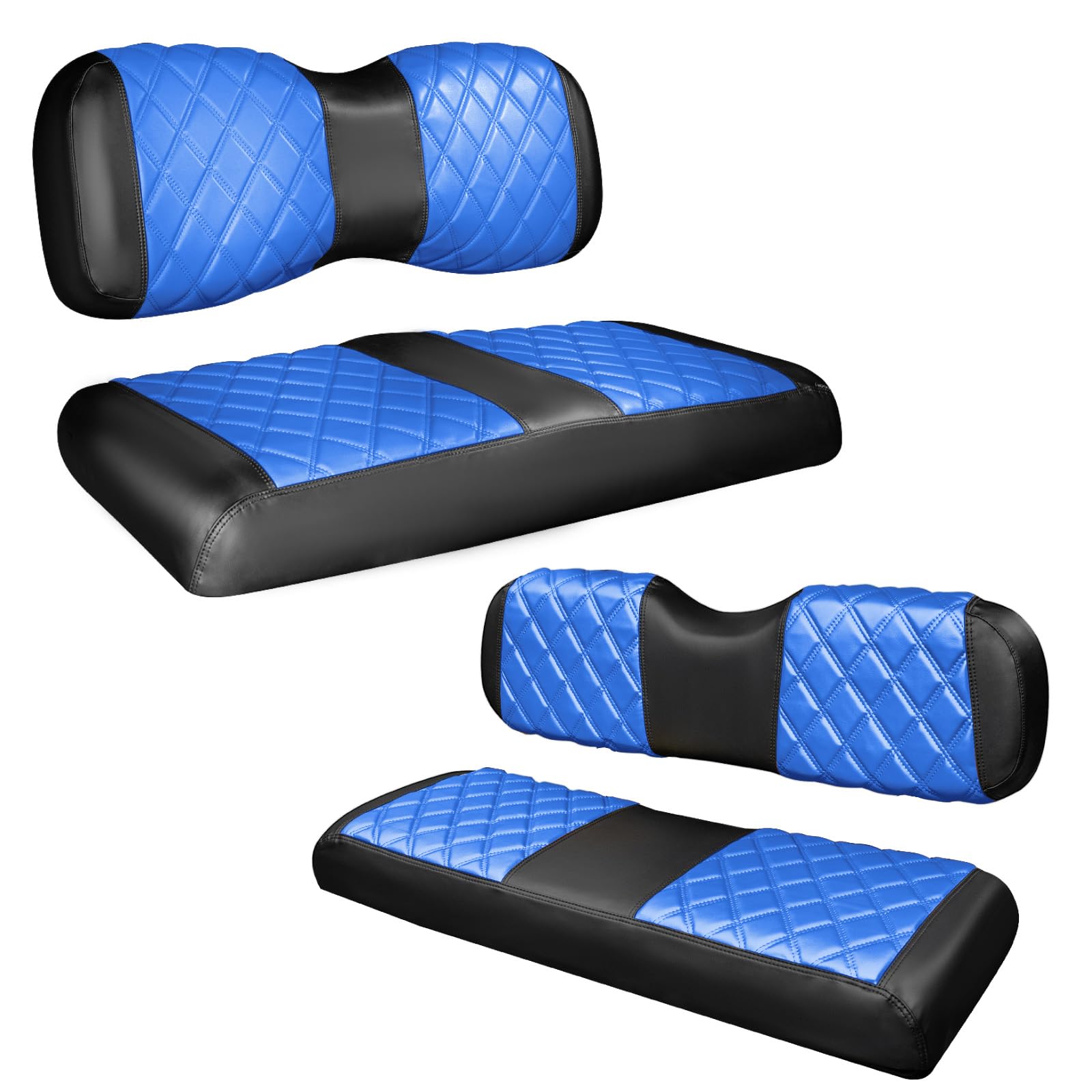 NOKINS Golf Cart Diamond Seat Covers 4-Piece for Yamaha Drive/Drive2