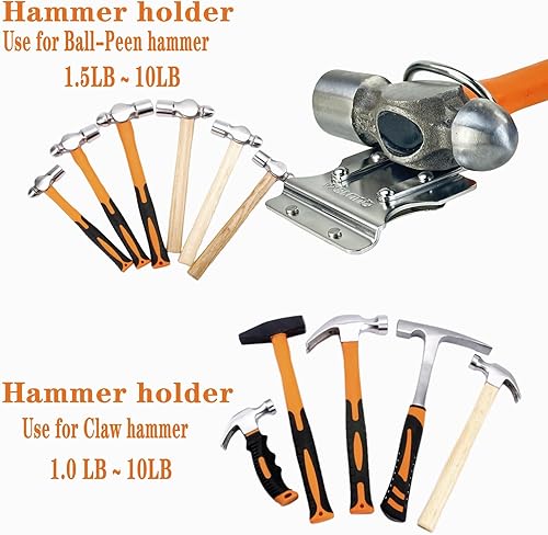 Miniatura 2 de Soporte de clip para cinturón, herramienta magnética de clip de cinturón de acero inoxidable (clip de martillo pequeño)