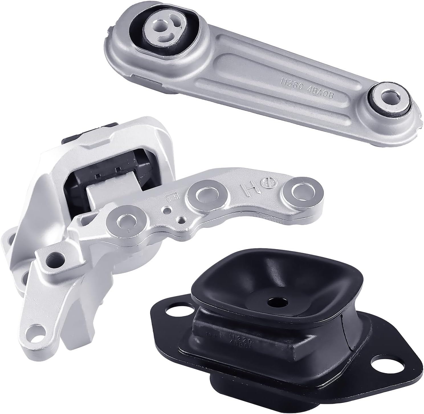 Engine Motor Mounts Set - Compatible with Nissan 2017-2022 Qashqai, 2017-2022 Rogue Sport L4 2.0L Auto, Set of 3