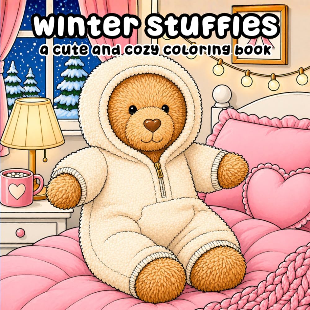 Winter Stuffies: A Cute & Cozy Coloring Book (Stuffies Coloring Books)