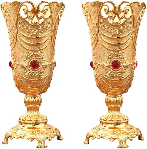 Garneck 2 piezas de soporte para arreglos de mesa para decoración de escritorio, aleación, dormitorio, habitación, oficina, hogar, macetas, flores,