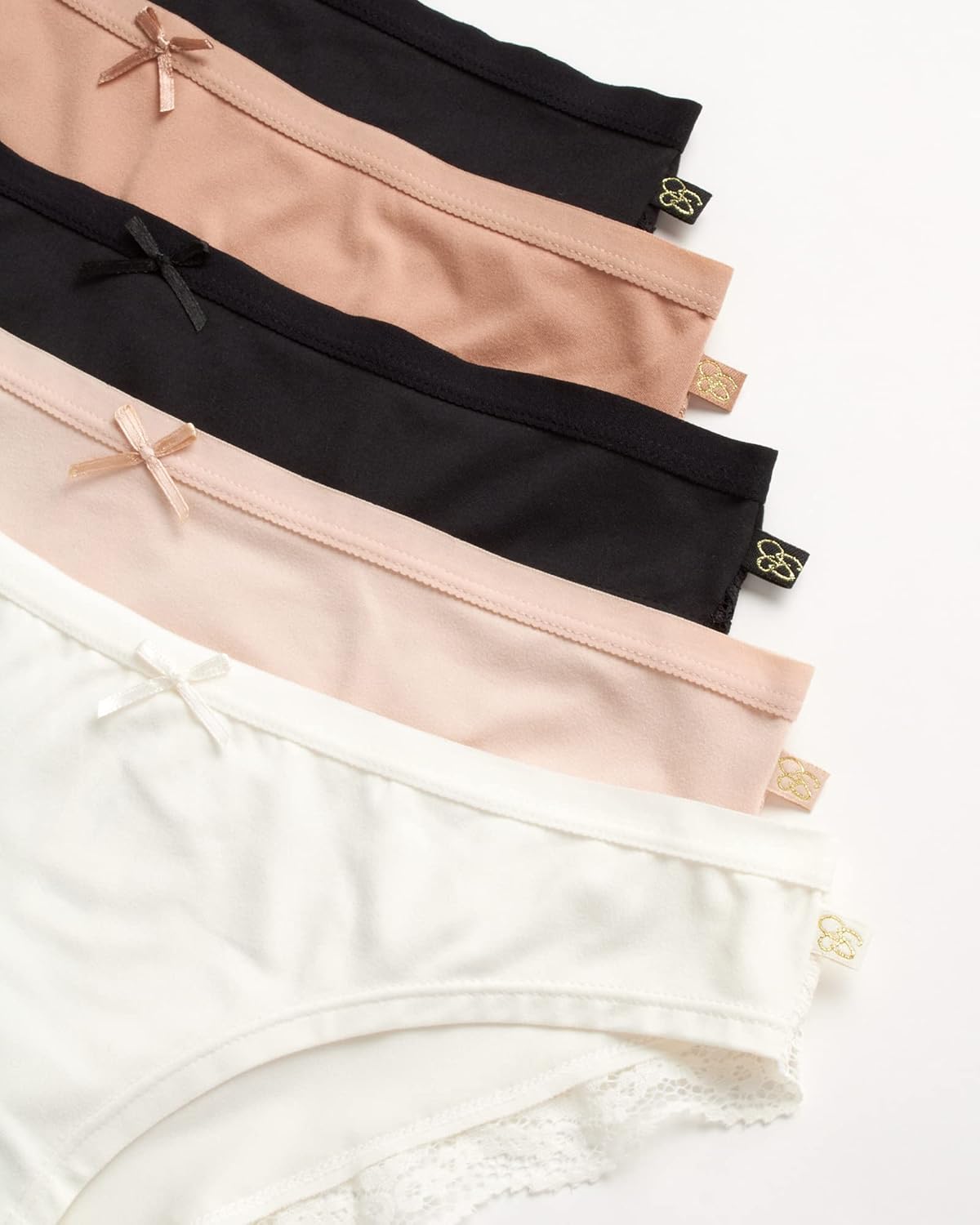 Jessica Simpson Women's Bikini Underwear - 5 Pack Sexy Lace Trim Seamless Panties Briefs for Women - Image 3