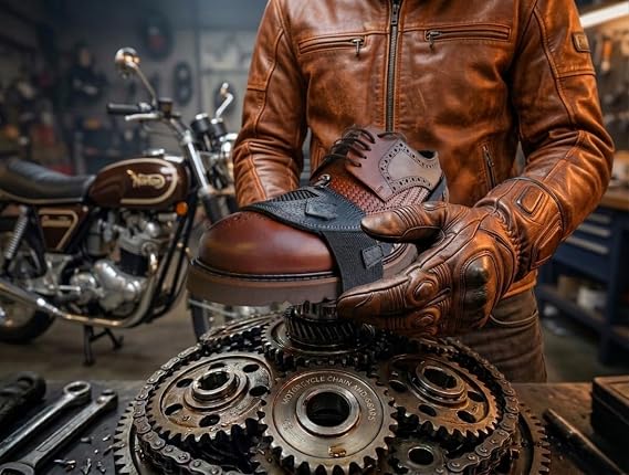 MTN Shiftarmor Motosiklet Ayakkabı koruma pedleri, vites ayakkabı koruyucu,motorcycle shoe protector,motosiklet deri aksesuar%100 Doğal deri