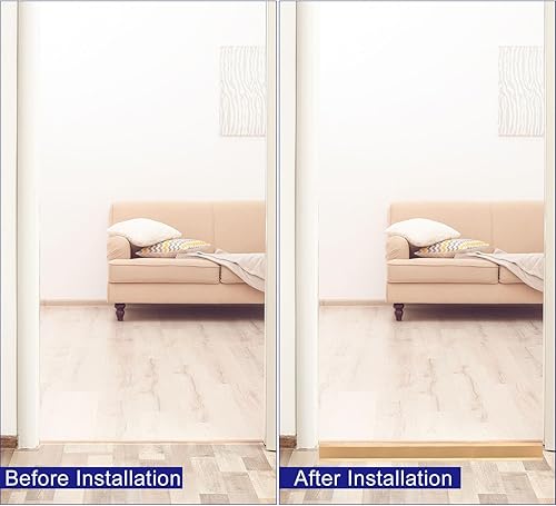 Miniatura 5 de uxcell Tira de transición de piso de aluminio, tira de transición de puerta de 35.4 pulgadasazulejosalfombra a azulejos, tira de borde de alfombra