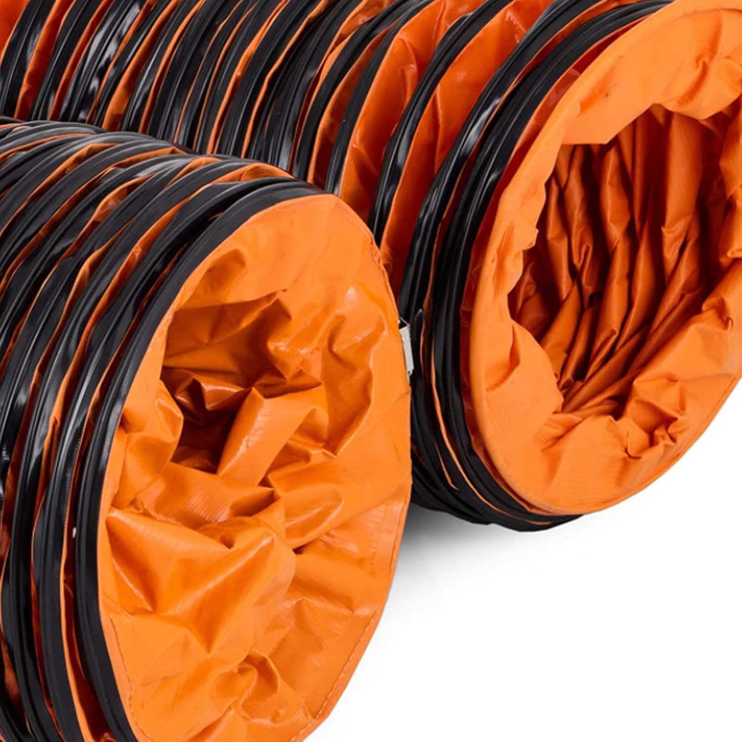Ducting Hose 16.5 Ft/5m Flexible Duct Hosing Withwith Adjustable Rope and D-Ring, Ducting Inner Diameter 150-600mm for Utility Blower Exhaust Fan,450mm×5m