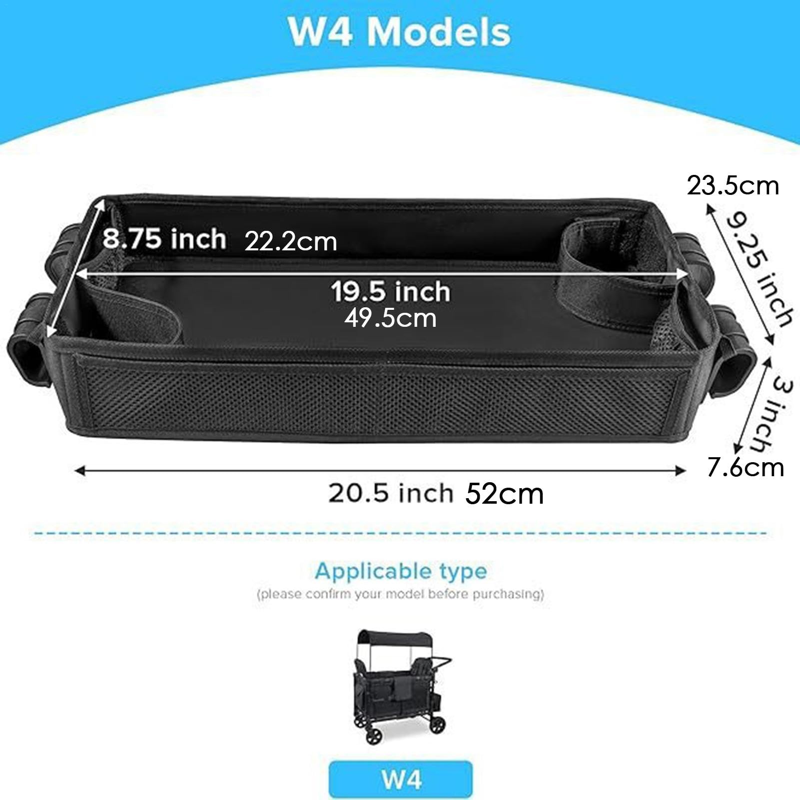 Premium Wonderfold | Wonderfold Snack Tray W4 | Akcesoria, Taca przek?ski Stroller Snack Tray Za??cznik, Snack Tray dla Strollera