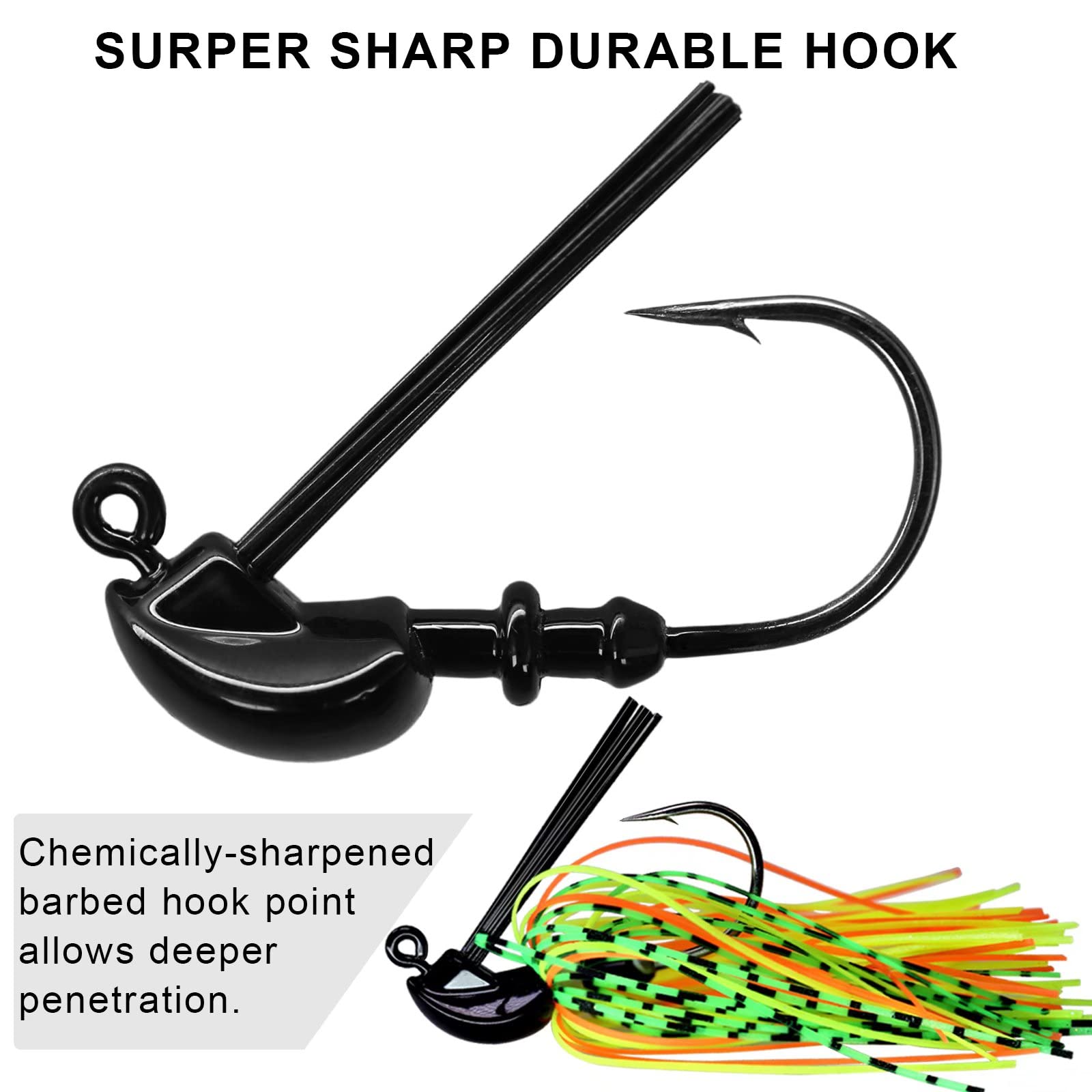 THKFISH Señuelos de Pesca Plantillas de Pesca Anzuelos de Pesca Kit de Plantillas de Pesca de lubina 5g 7g 10g 12g 14g 15g 16g 5piezas,Pesca Jigs-Sonajeros 10 Pares